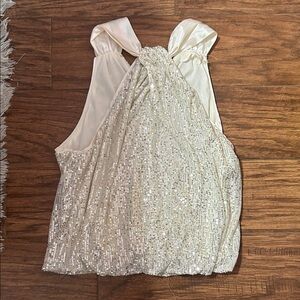 Mustard Seed Cream Sequin Blouse